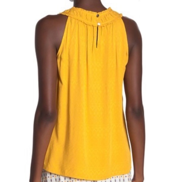 Jacquard Sleeveless Top Turmeric Cynthia Stephe Xl - Picture 3 of 14